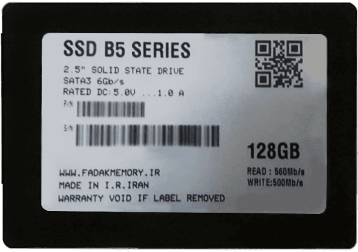 حافظه ssd فدک 128 گیگابایت مدل B5