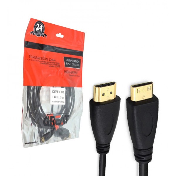 کابل تبدیل Mini HDMI به HDMI گریت طول 1.5 متر