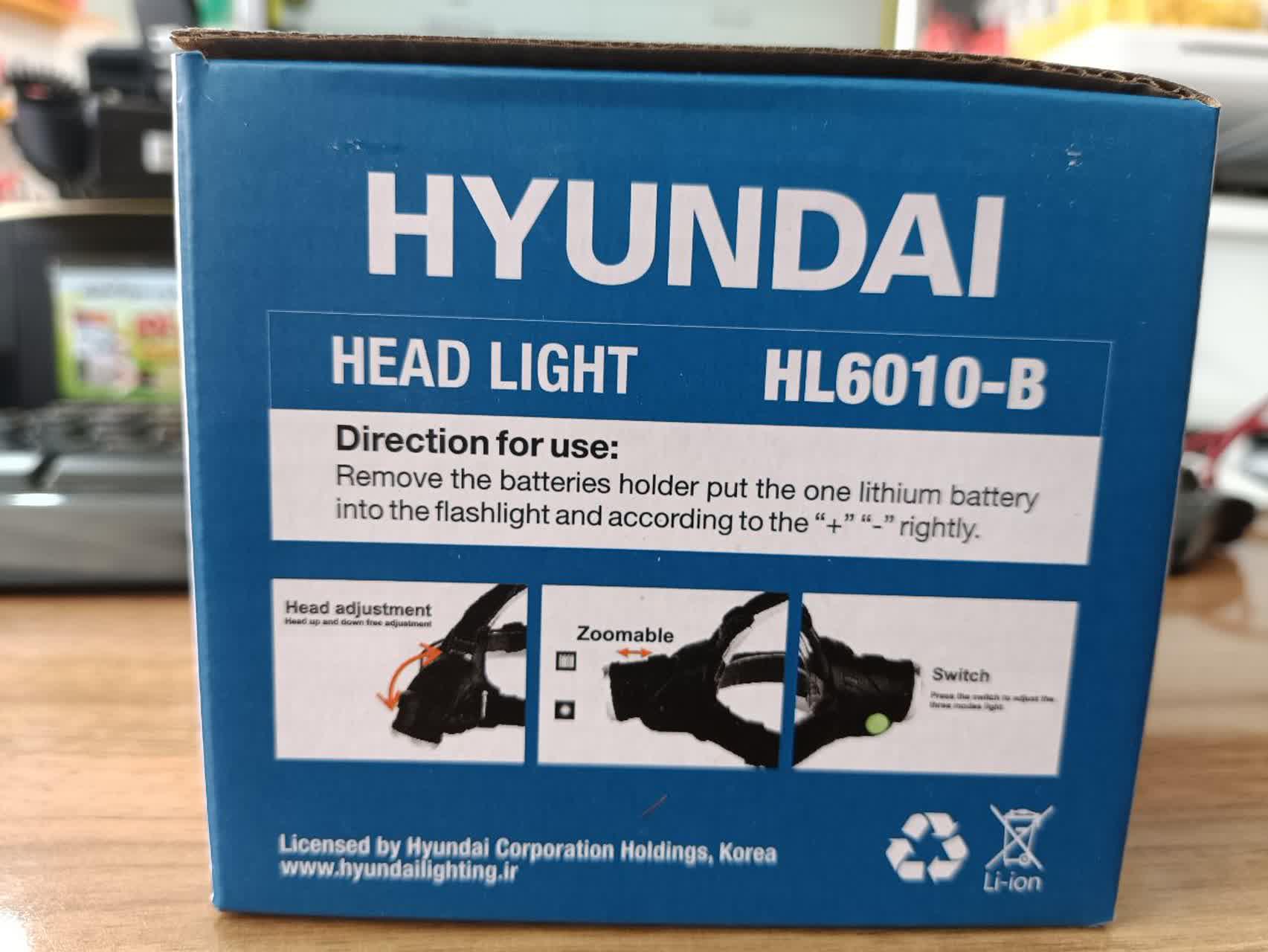 چراغ پیشانی شارژی هیوندای مدل HL6010-B