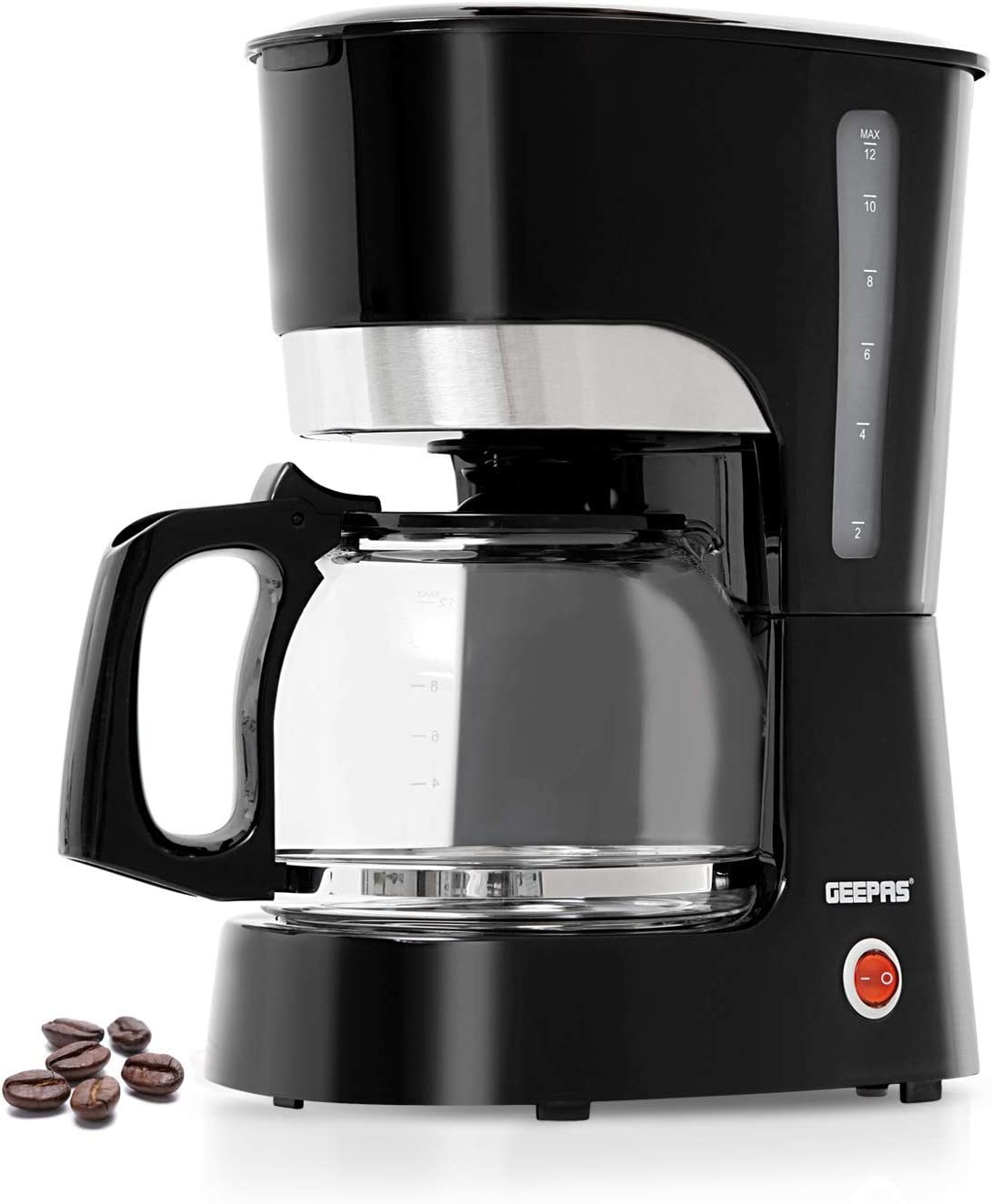 دستگاه قهوه فیلتر مایع Geepas، مشکی - GCM6103