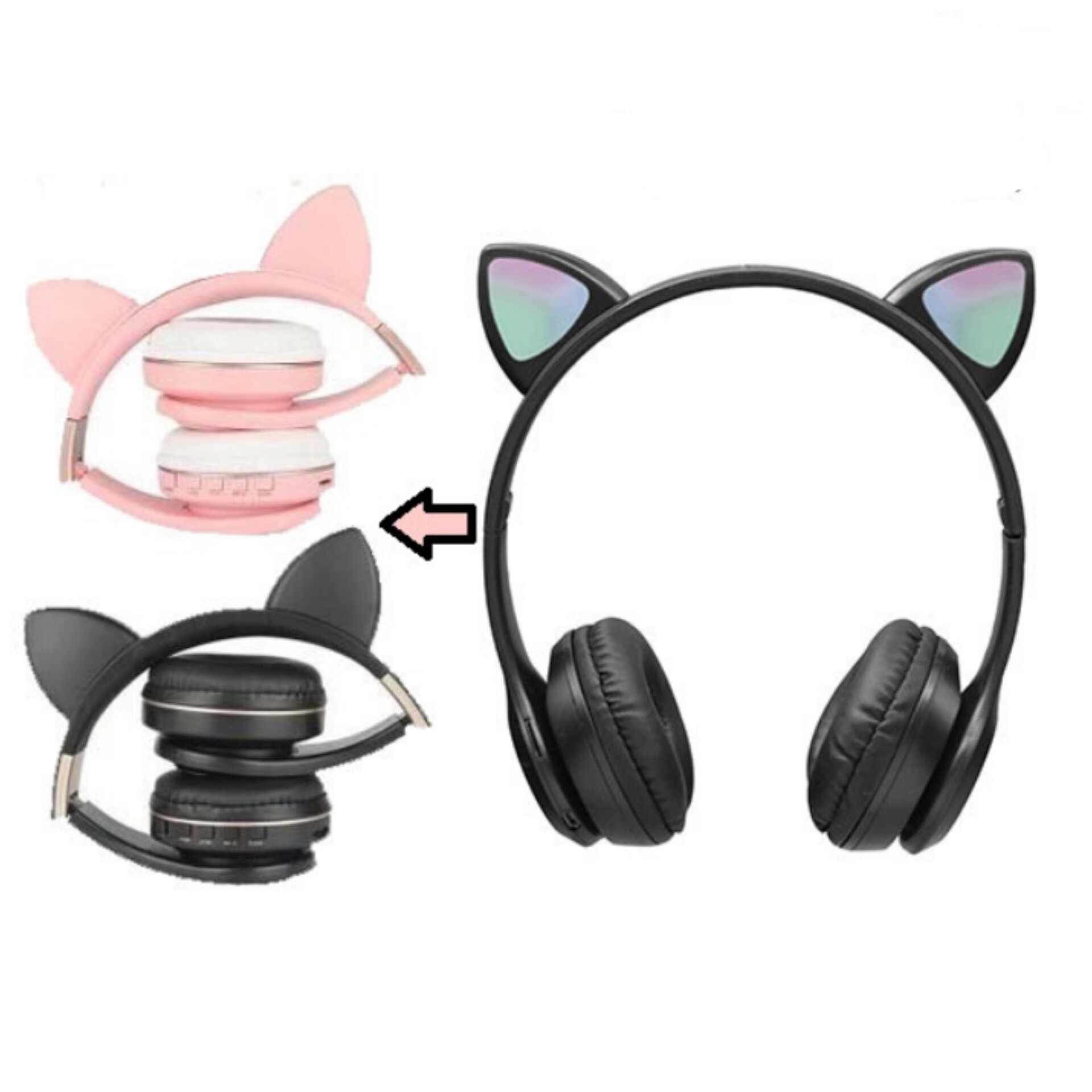 هدفون بی سیم مدل  گوش گربه ای Cat-Ear p47m
