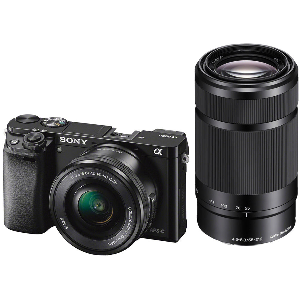 Sony Alpha A6000 ILCE-6000 kit 16-50mm and 55-210mm Digital Camera دوربین عکاسی