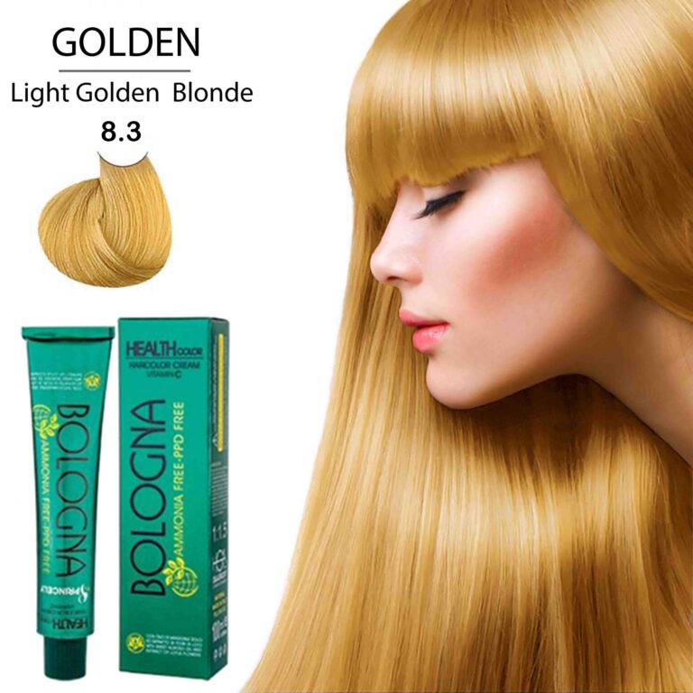رنگ مو بلونیا بدون آمونیاک شماره 8.3 بلوند طلایی حجم 100میل_فروشگاه اینترنتی آرایشی بهداشتی آزارو در شیراز