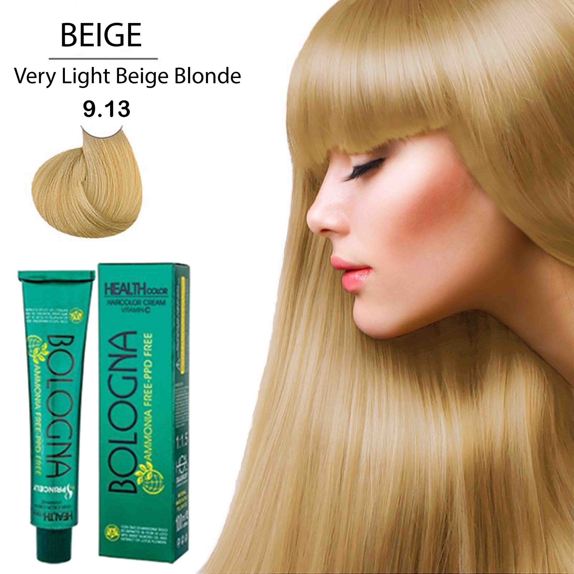 رنگ مو بدون آمونیاک بلونیا 100میل Very Light Beige blonde 9.13_فروشگاه آرایشی و بهداشتی آزارو در شیراز