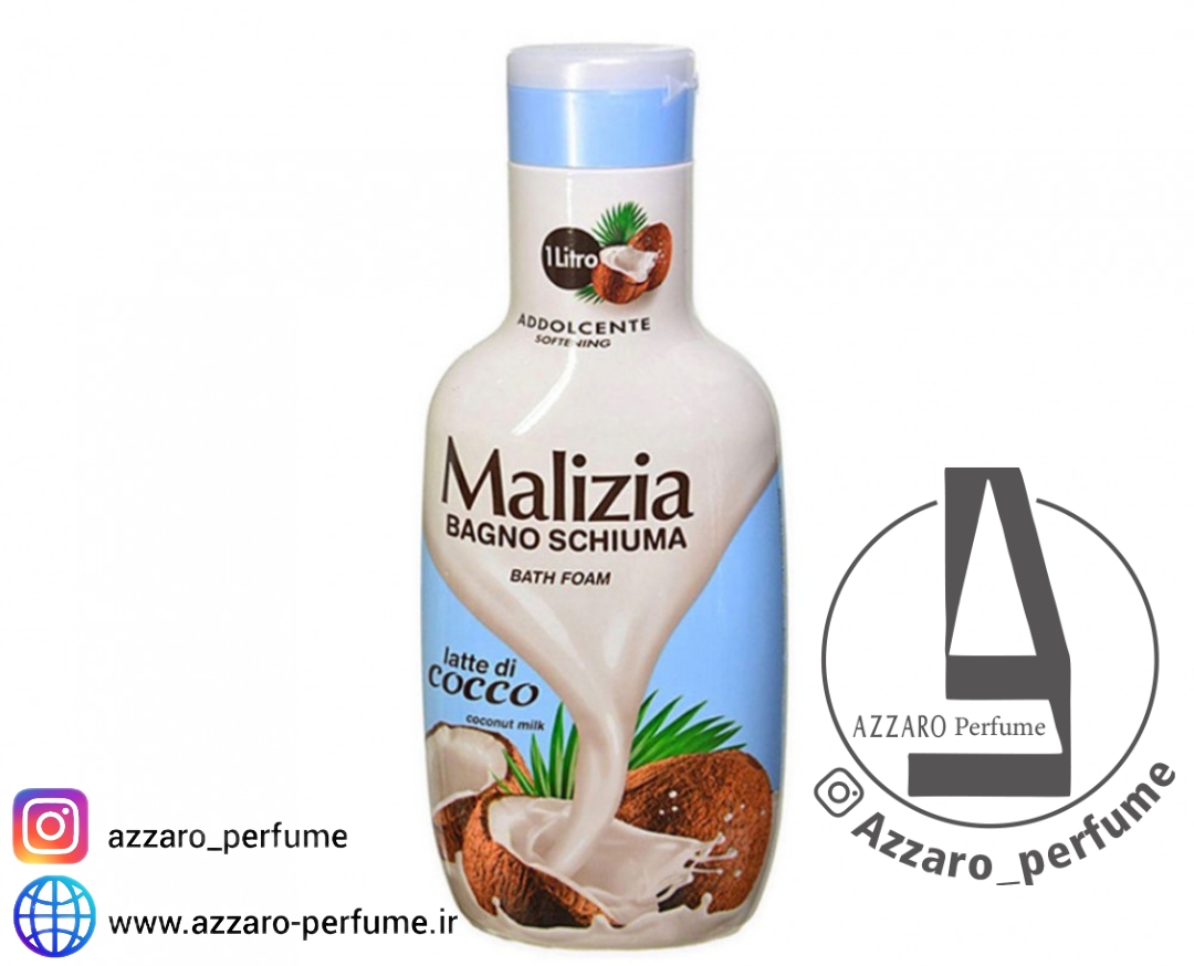 شامپو بدن مالیزیا Malizia عصاره شیر و نارگیل حجم 1000 میلی لیتر-فروشگاه اینترنتی آرایشی بهداشتی آزارو