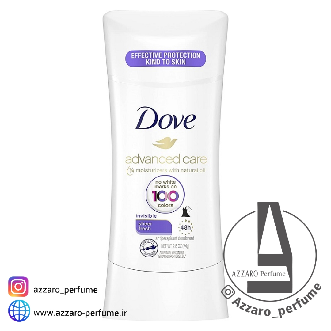 استیک ضد تعریق داو مدل Dove Advanced Care Invisible Sheer Fresh-فروشگاه اینترنتی آرایشی بهداشتی آزارو