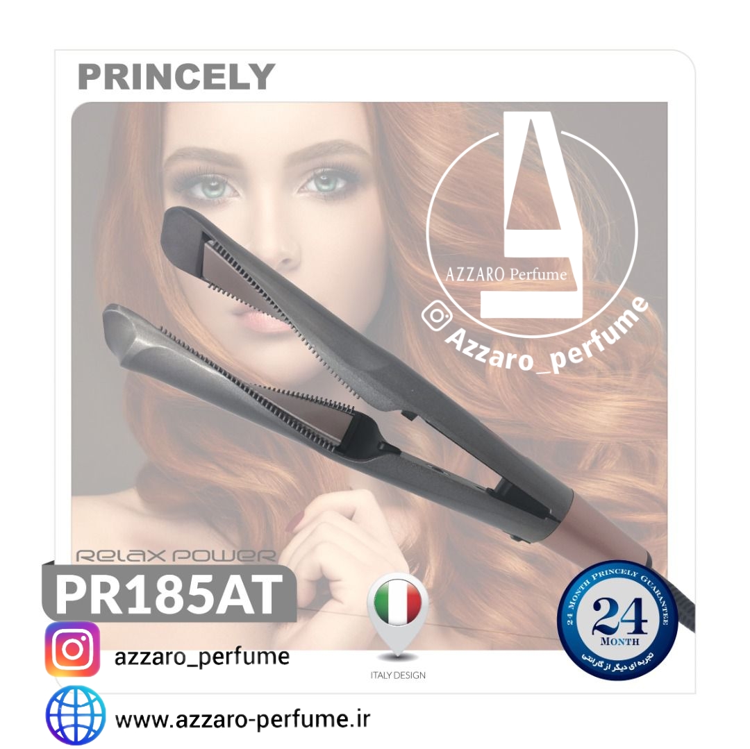 اتو مو کراتینه حرفه ای مخصوص موهای آسیب دیده پرنسلی PR185AT-فروشگاه اینترنتی آرایشی بهداشتی آزارو ‌
