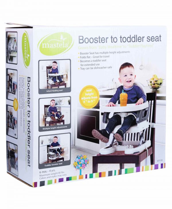 صندلی غذای پرتابل کودک ماستلا رنگ طوسی با  قابلیت تنظیم ارتفاع