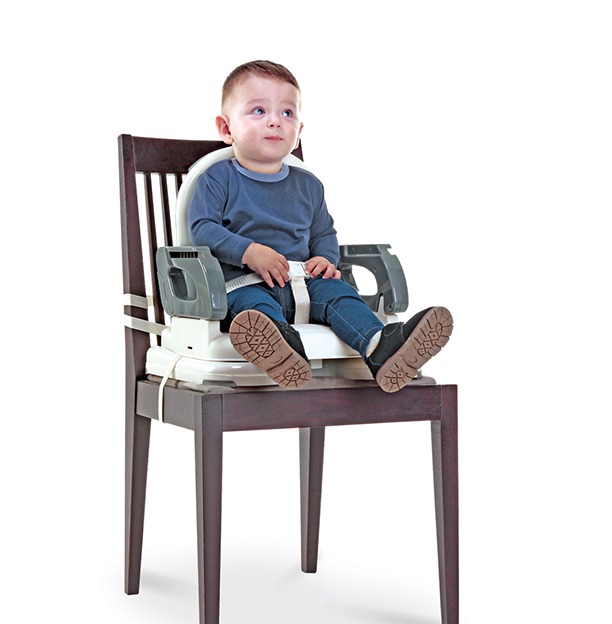 صندلی غذای پرتابل کودک ماستلا رنگ طوسی با  قابلیت تنظیم ارتفاع