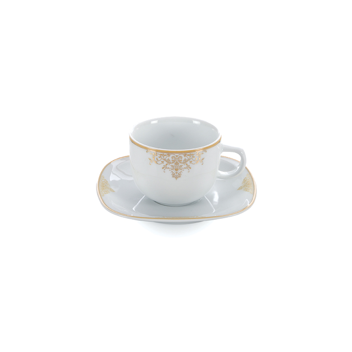 سرویس چینی زرین 12 پارچه چای خوری مدل مونت کارلو طلایی