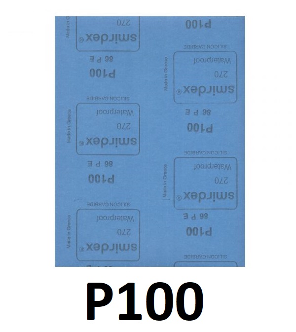 ورق سنباده اسمیردکس پوستاب پشت آبی P100 (ساخت یونان)