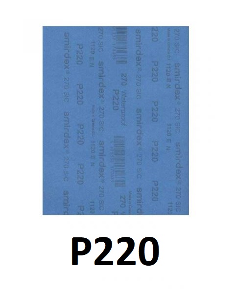 ورق سنباده اسمیردکس پوستاب پشت آبی P220 (ساخت یونان)