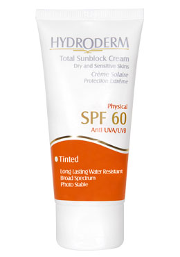 کرم ضد آفتاب رنگی هیدرودرم با SPF60