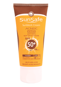  کرم ضد آفتاب آنتی آکنه +SPF50 سان سیف