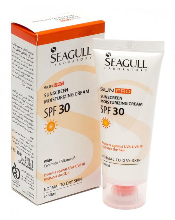 کرم ضد آفتاب مرطوب کننده SPF30 مناسب پوست معمولی تا خشک سی گل 40 میل