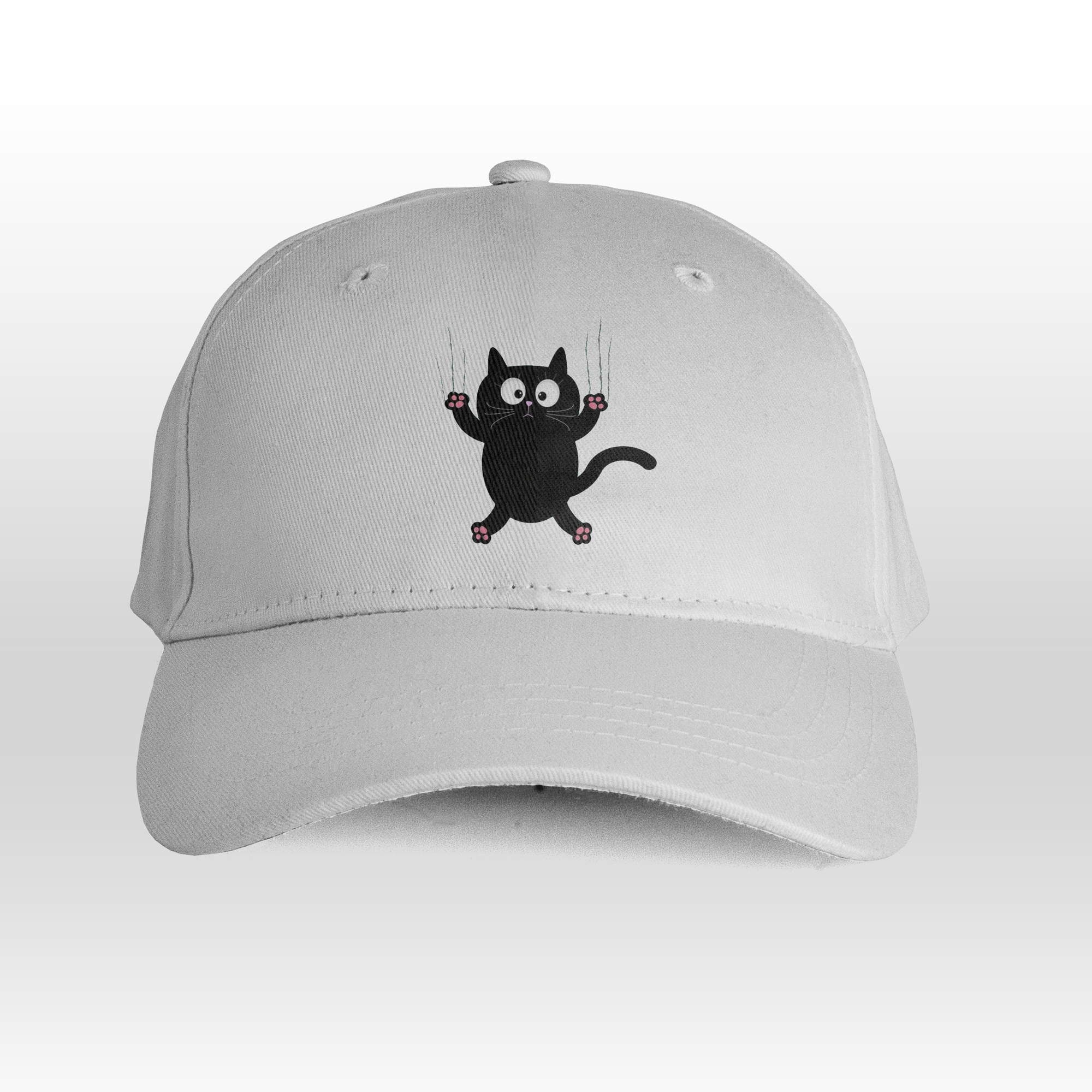 کلاه سفید طرح گربه کد 01