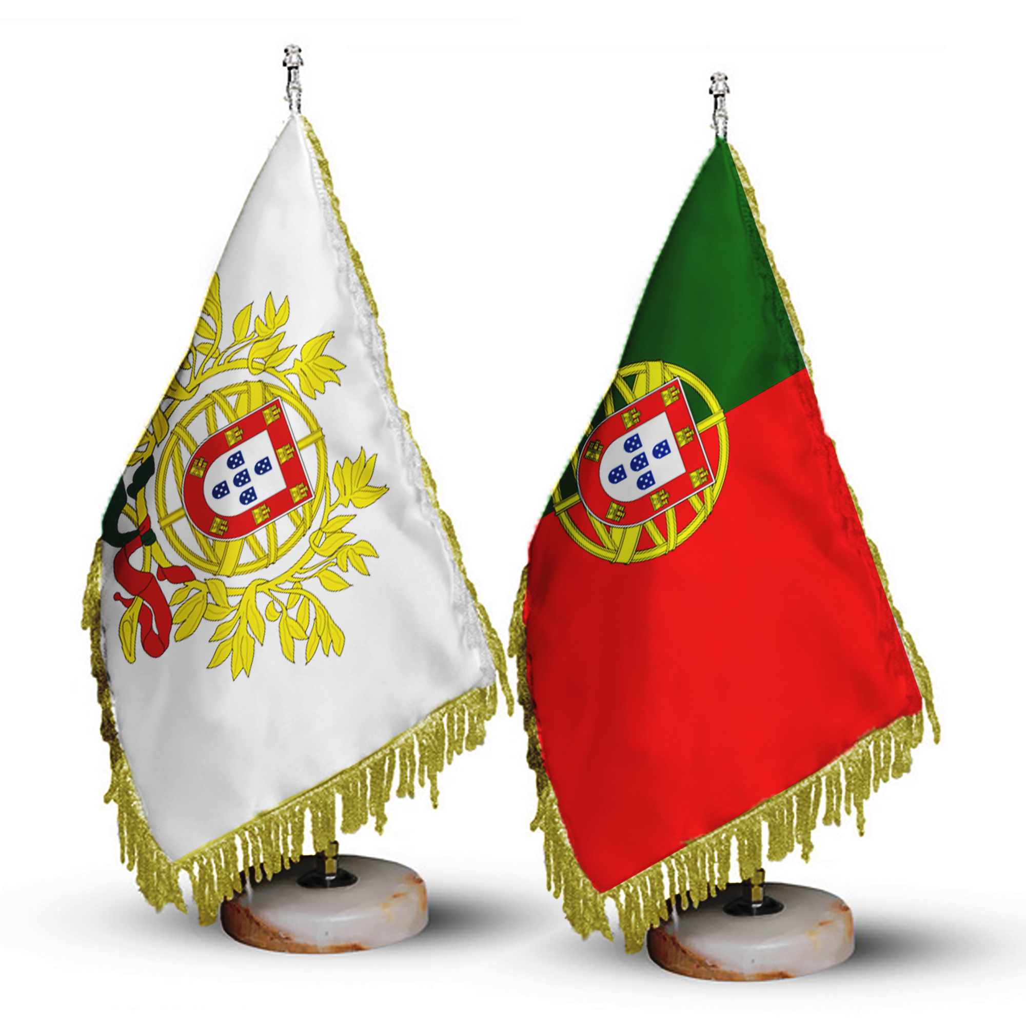 پرچم و نشان رومیزی کشور پرتغال مجموعه دو عددی