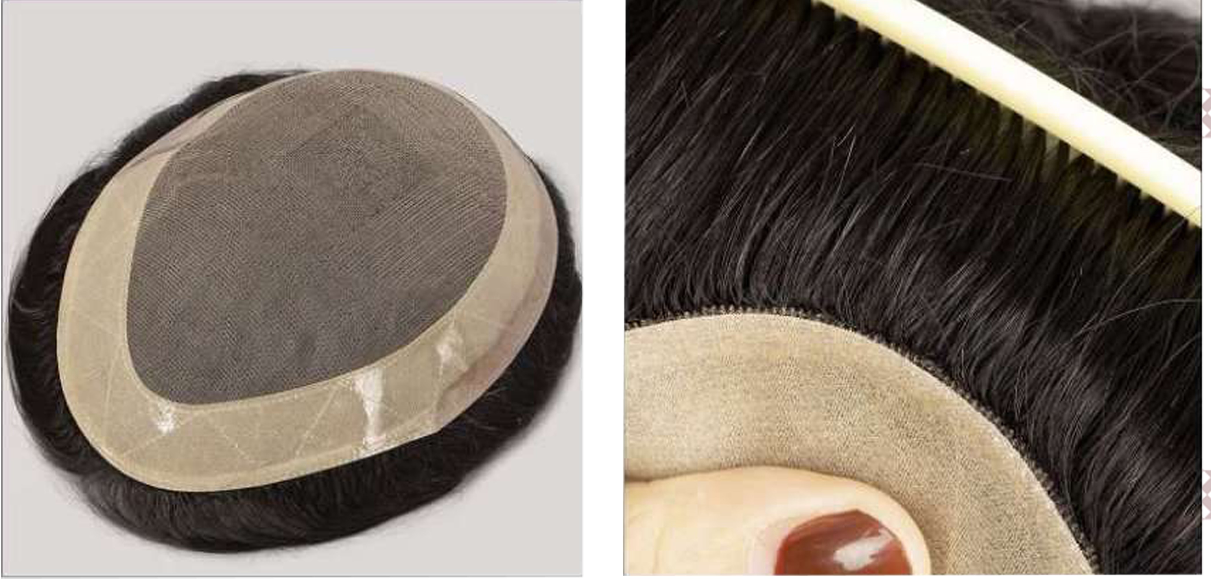 کلاه گیس مو طبیعی مردانه پروتز کف سر مدل لس آنجلسی (کد 8056)
