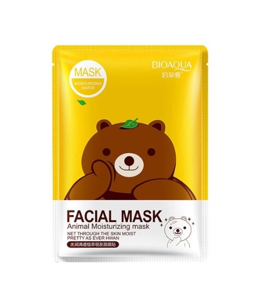 ماسک صورت ورقه ای مرطوب کننده طرح خرس 30گرمی بیوآکوا