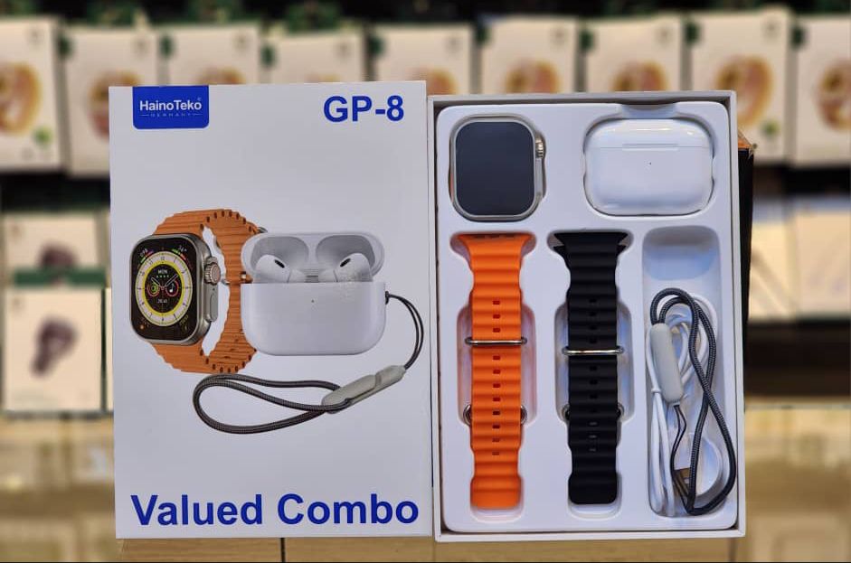 ساعت هوشمند هاینوتکو مدل GP8 به همراه هدفون بلوتوثی هاینوتکو