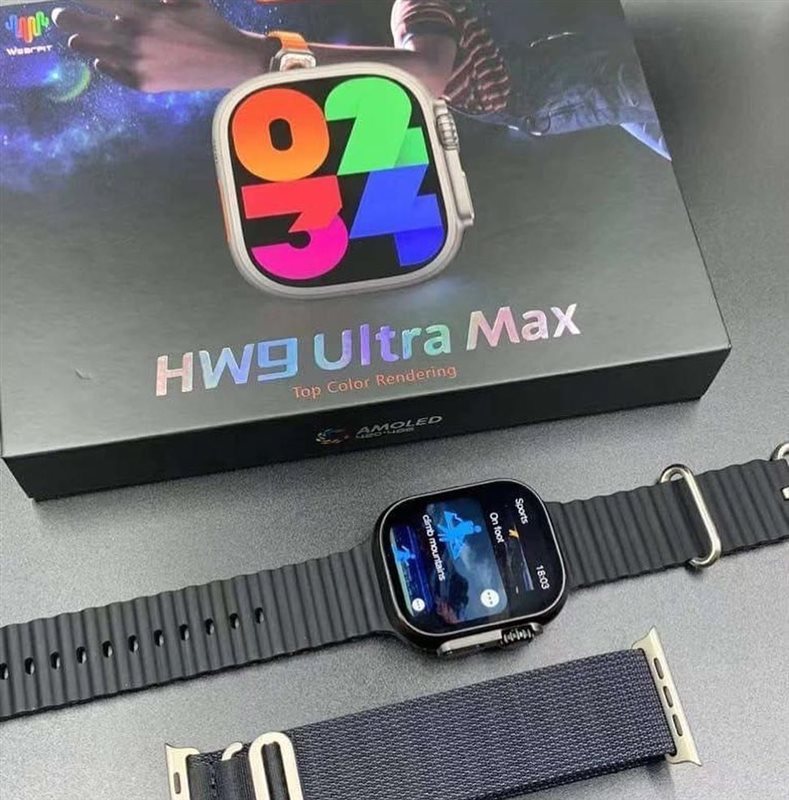 ساعت هوشمند اولترا قطب نمای فعال مدل HW9 ultra max صفحه amoled