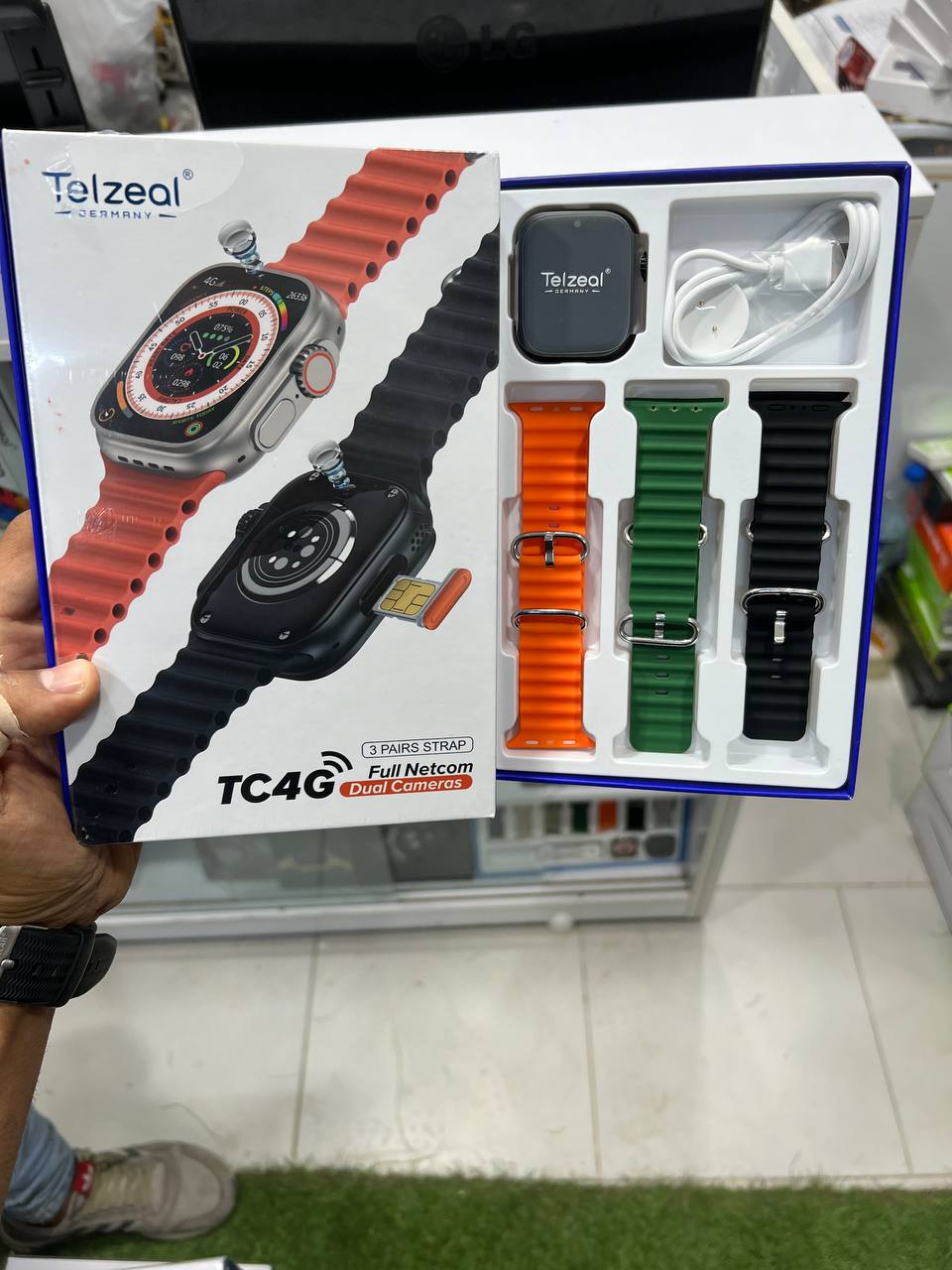ساعت هوشمند سیم کارت خور به همراه دوربین مدل Telzeal TC4G بدون رجیستر