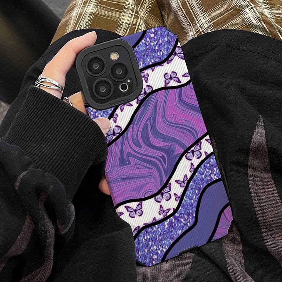 قاب پروانه کبریتی بنفش butterfly purple
