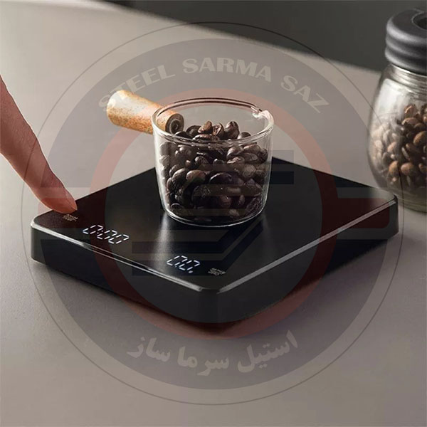 ترازو دیجیتال مدل لمسی (اسکیل) تایمردار قهوه به همراه پورت USB شارژی