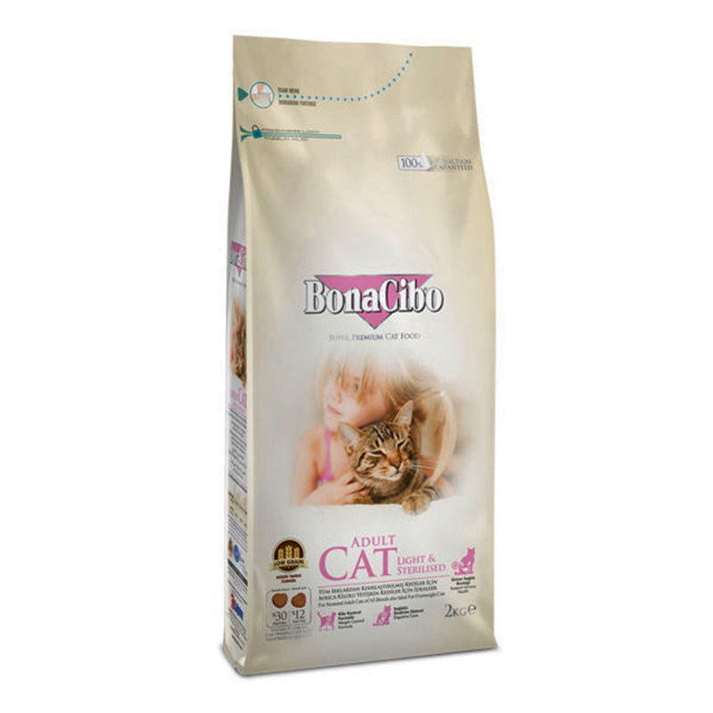 غذای خشک گربه بوناسیبو مدل گربه عقیم شده وزن 2 کیلوگرم