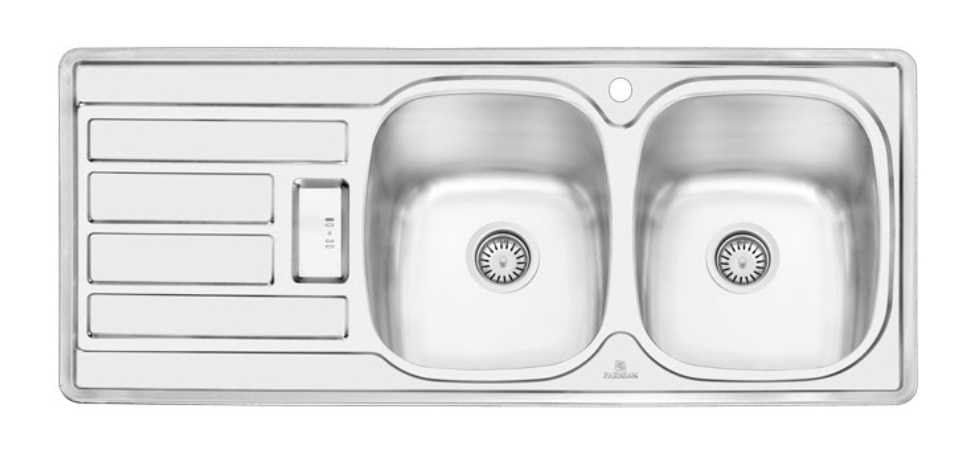 سینک ظرفشویی پرنیان مدل PS1201 استیل فانتزی توکار