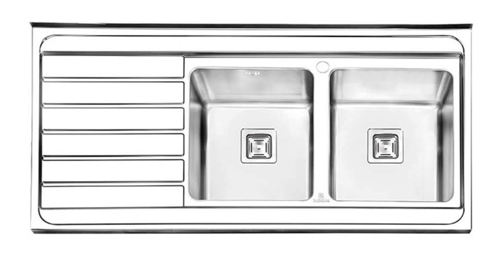 سینک ظرفشویی پرنیان مدل PS1114 استیل روکار
