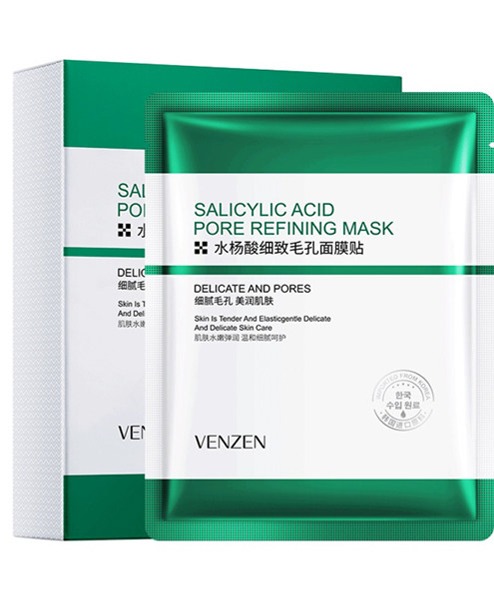 ماسک صورت ورقه ای پاکسازی منافذ VEZ SALICYLIC ACID PORE REFINING MASK (7352)