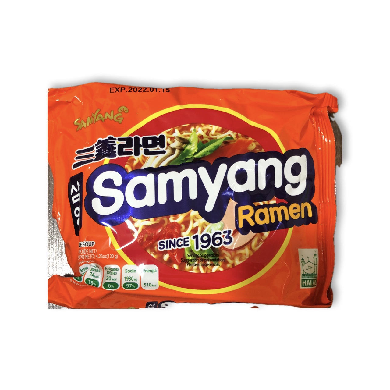 نودل سامیانگ‌ کره ای رامن میکس ۱۲۰ گرم(سبزیجات تند). Samyang korean noodles ramen spicy 120 g