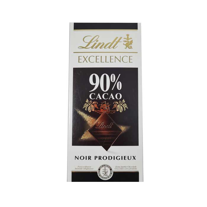 شکلات تلخ لینت اکسلنس ١٠٠ گرم دارک 90 درصد LINDT EXCELLENCE