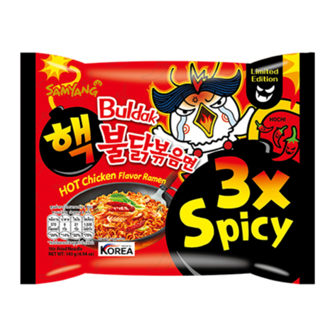 نودل کره ای تریپل اسپایسی 3x سامیانگ 140 گرم  korea samyang Spicy3x noodle