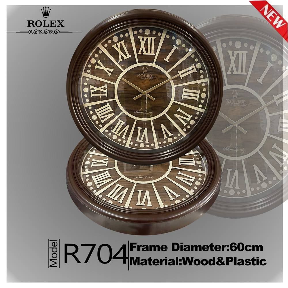 ساعت دیواری رولکس ۷۰۴ جدیدترین طرح صفحه‌ بسیار شیک و زیبا ۳ سال گارانتی