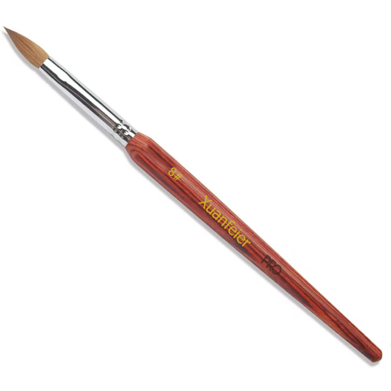 قلم موی کاشت ناخن ژانفایر پرو مدل اشکی شماره 8