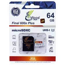 کارت حافظه microSDXC ویکومن مدل Extra 600X کلاس 10 استاندارد UHS-I U3 سرعت 90MBps ظرفیت 64 گیگابایت