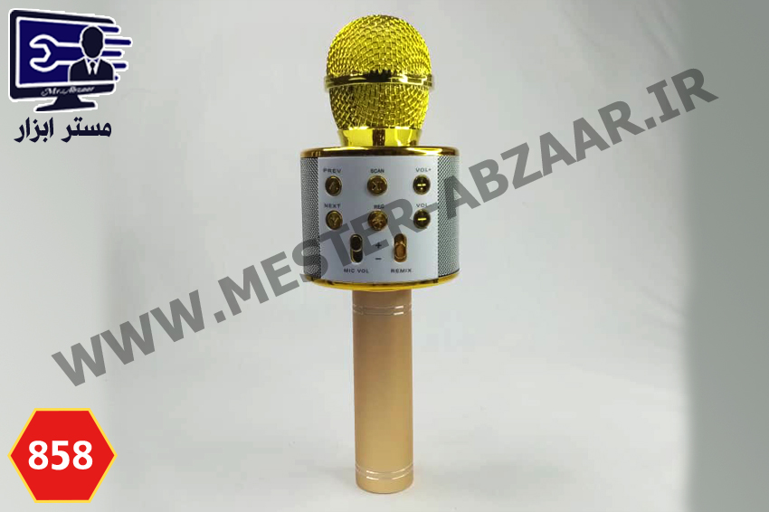 میکروفون اسپیکر بلوتوثی شارژی با قابلیت اتصال رم و USB