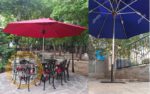 چتر پایه وسط باغی قطر سه متری استیل