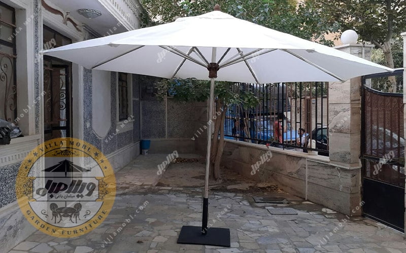 چتر پایه وسط باغی قطر سه متری استیل