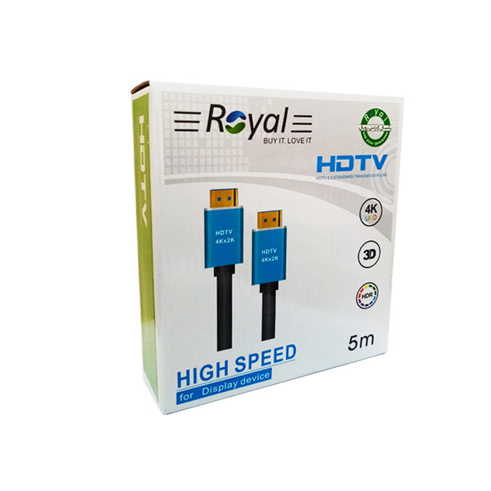 کابل HDMI رویال کد HDTV2 طول 5 متر