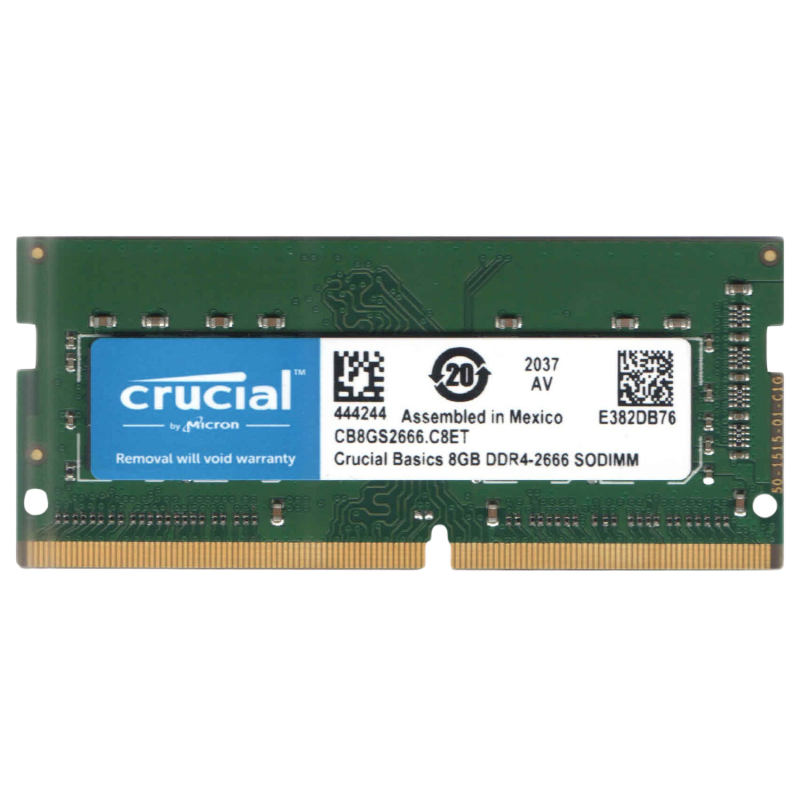 رم لپ تاپ DDR4 تک کاناله 2666 مگاهرتز CL19 کروشیال مدل 444244 ظرفیت 8 گیگابایت
