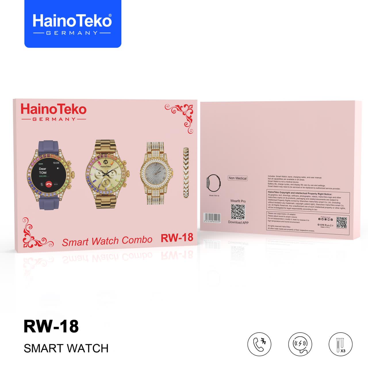 ساعت هوشمند اورجینال زنانه RW-18 مدل Haino Teko