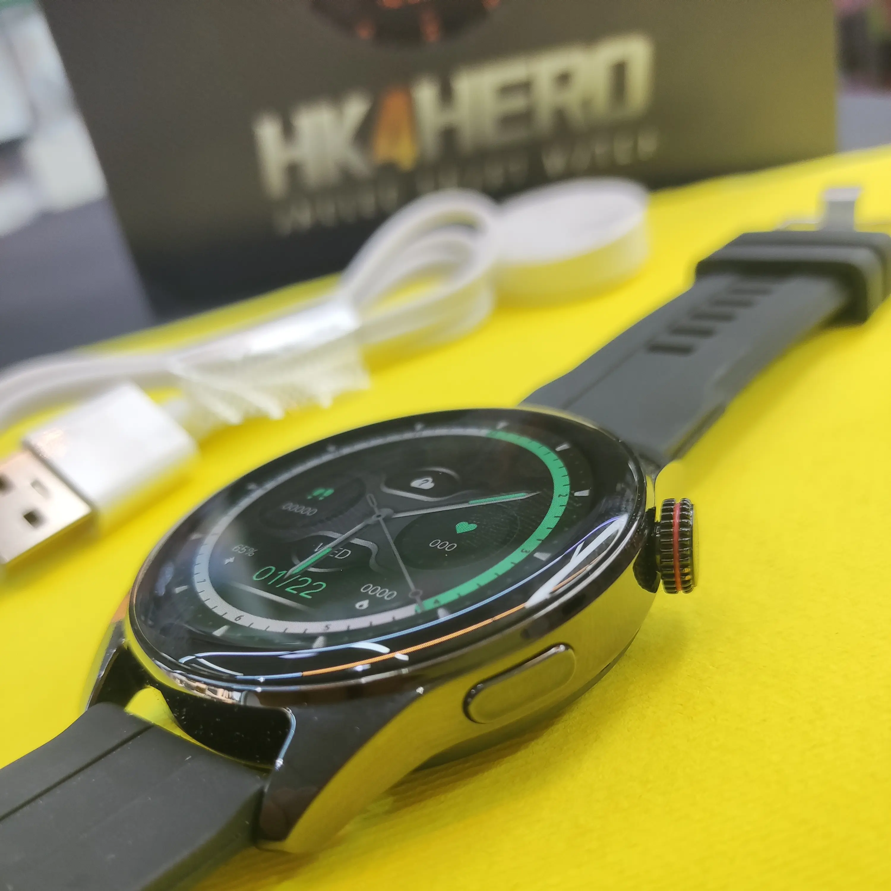 ساعت هوشمند صفحه گرد مدل HK4 HERO AMOLED نسخه ChatGPT