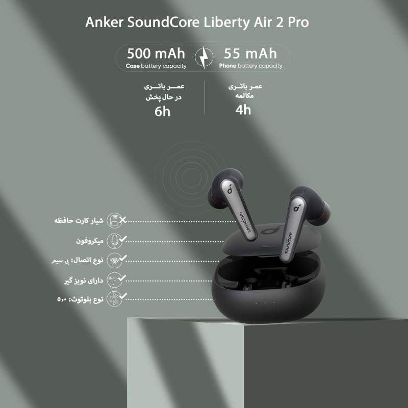 هدفون بی سیم انکر مدل SoundCore Liberty Air 2 Pro