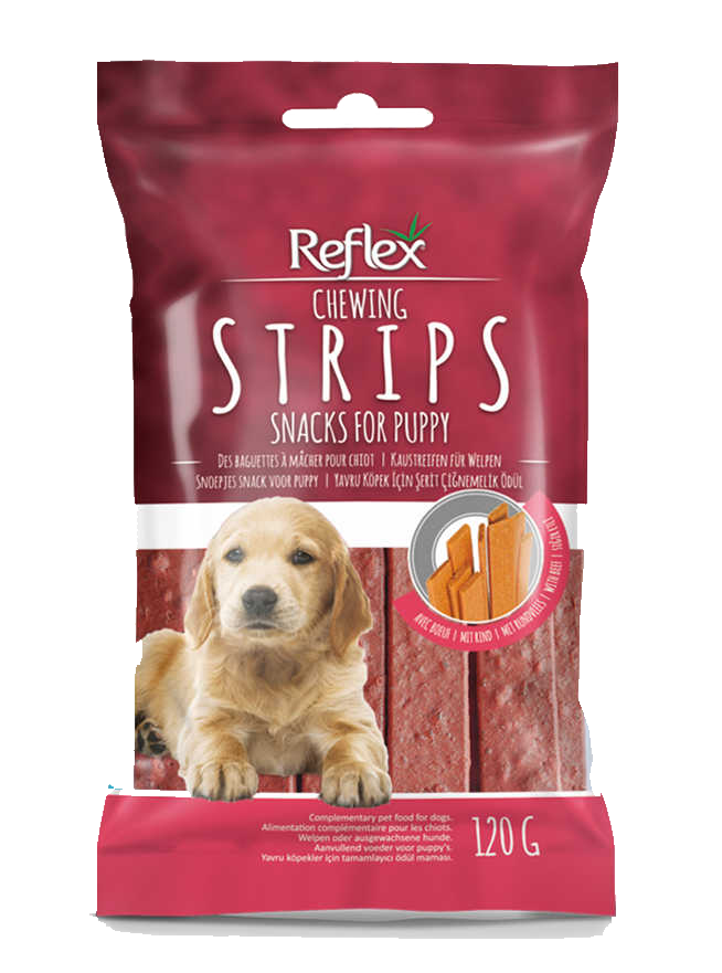 reflrx chewing strips snack for puppy 120g
