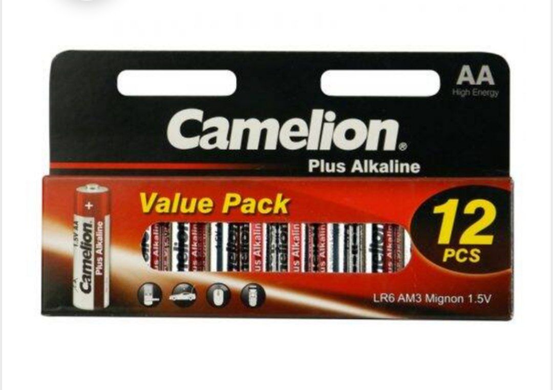 باتری نیم قلمی Camelion Plus Alkaline بسته ۱۲ عددی