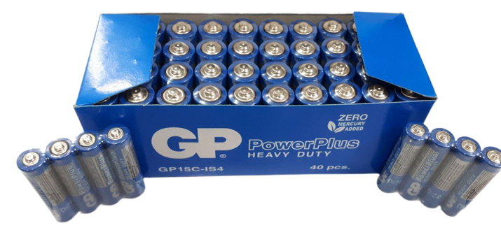 باتری نیم قلم ۴۰ عددی Gp آبی