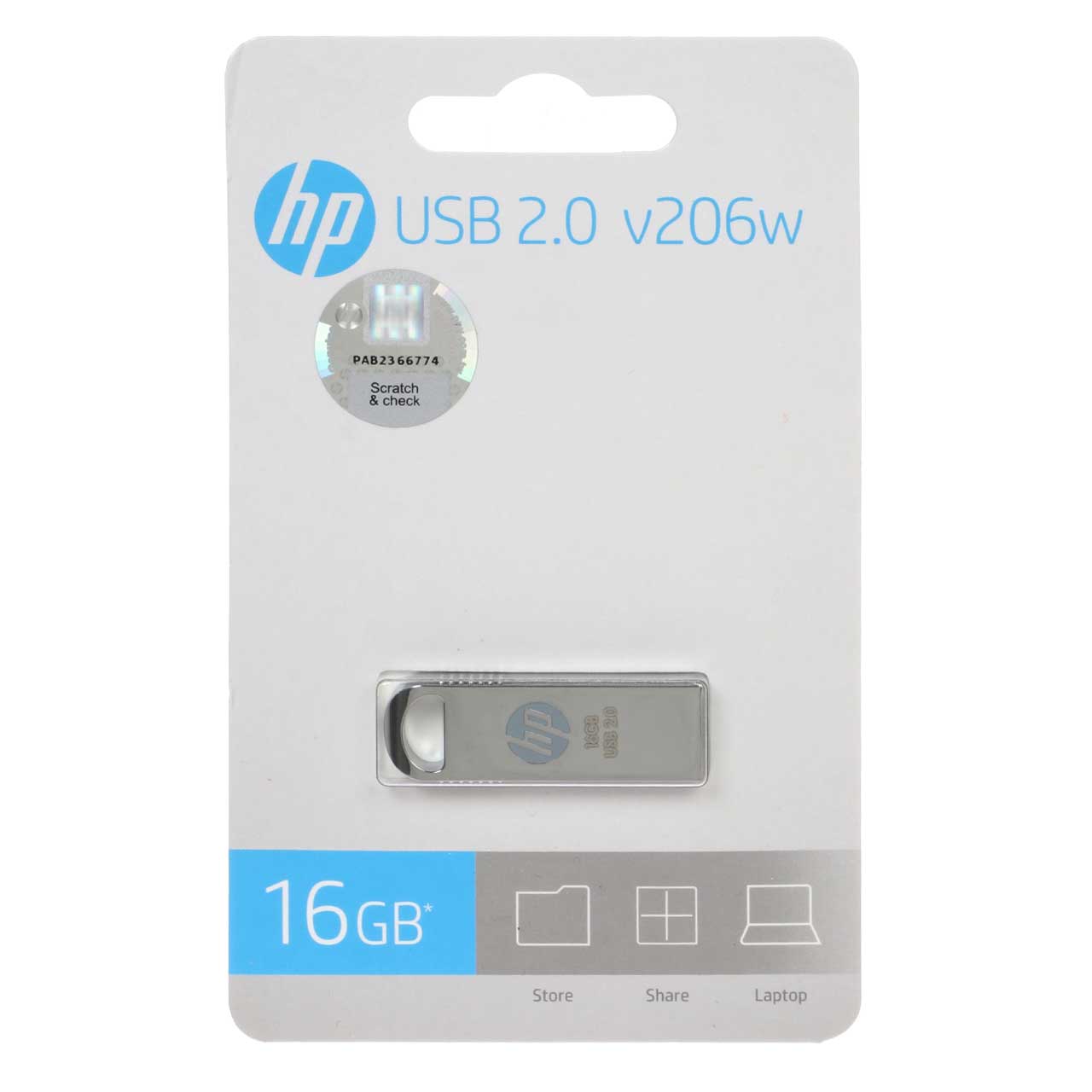 HP V206W USB2.0 Flash Memory - 16GB نقره ای (گارانتی دو ساله سورین #